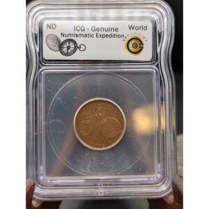 2002 5 Euro Cent ICG Genuine Expedition Slab